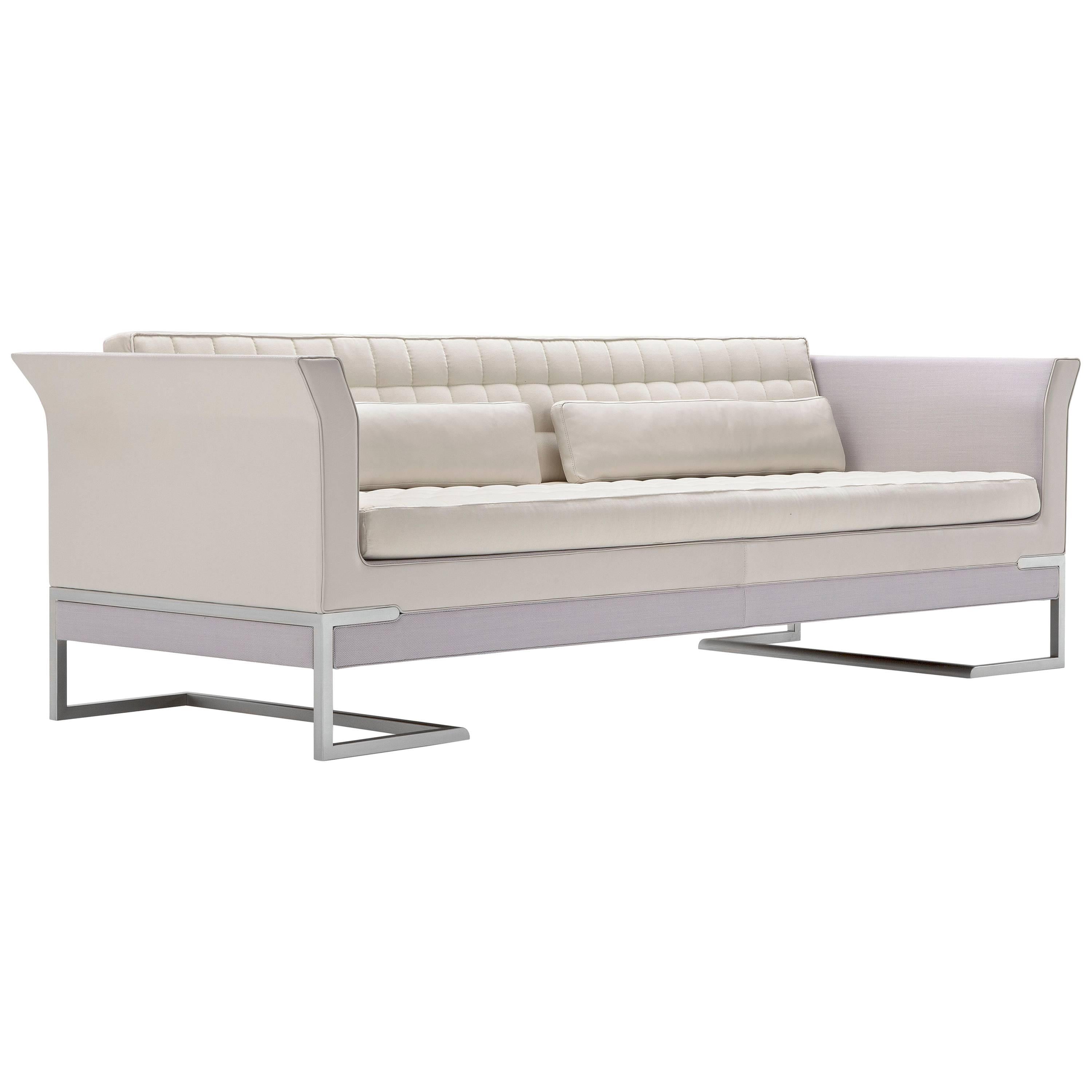 Tiffany Sofa in Ivory by Luca Scacchetti For Sale