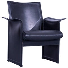 Matteo Grassi Korium KM1 Leather Chair Black One-Seat