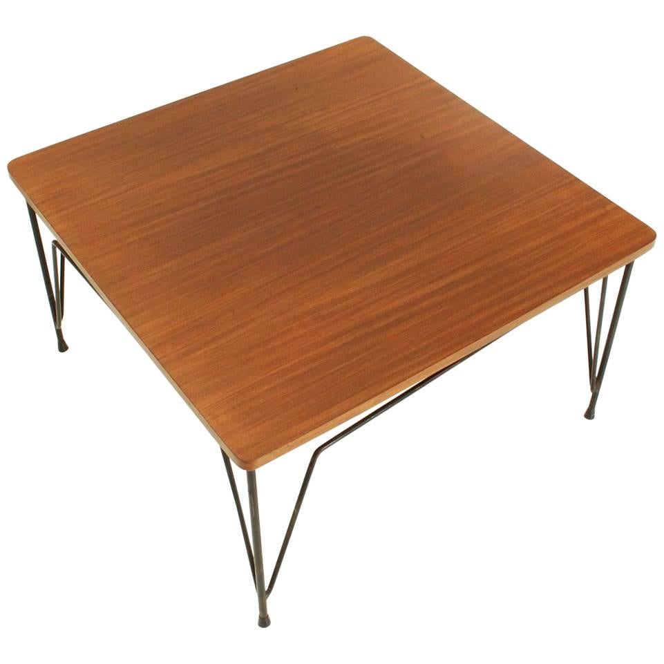 Square Teak Coffee Table by Cerutti, 1950s