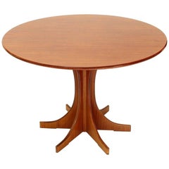 Italian Round Wooden Dining Table, 1960s