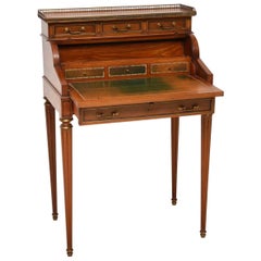 Antique French Tambour Top Writing Bureau