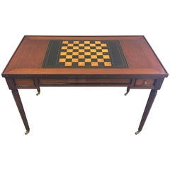 Vintage Sensational Regency Style Italian Inlaid Game Table