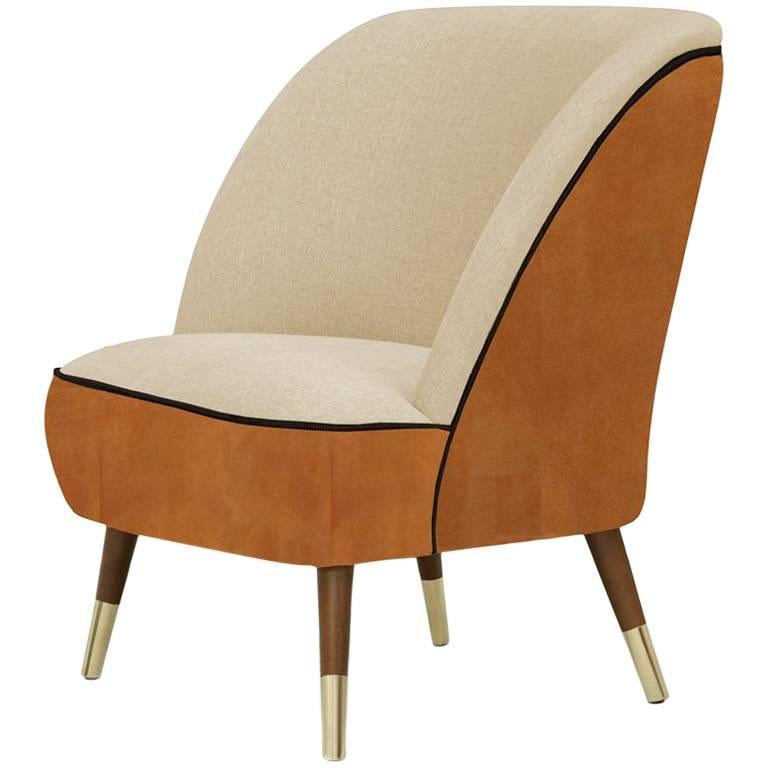 Danish Midcentury Style Leather Accent Chair Oslo For Sale at 1stdibs