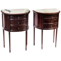 Early 20th Century Pair of Italian Bedside Cabinets