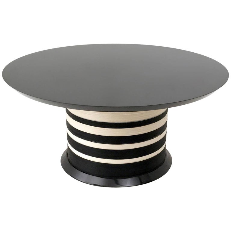Black Lacquered Wood Coffee Table by Missoni, Italy, 1990s at 1stDibs