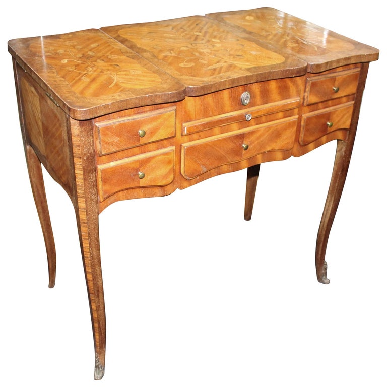 Antique French Las Writing Desk For At 1stdibs Inlaid Las Vanity Writing Table Desk