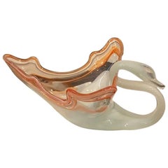 Vintage Mid-Century Modern Swan Glass Bowl