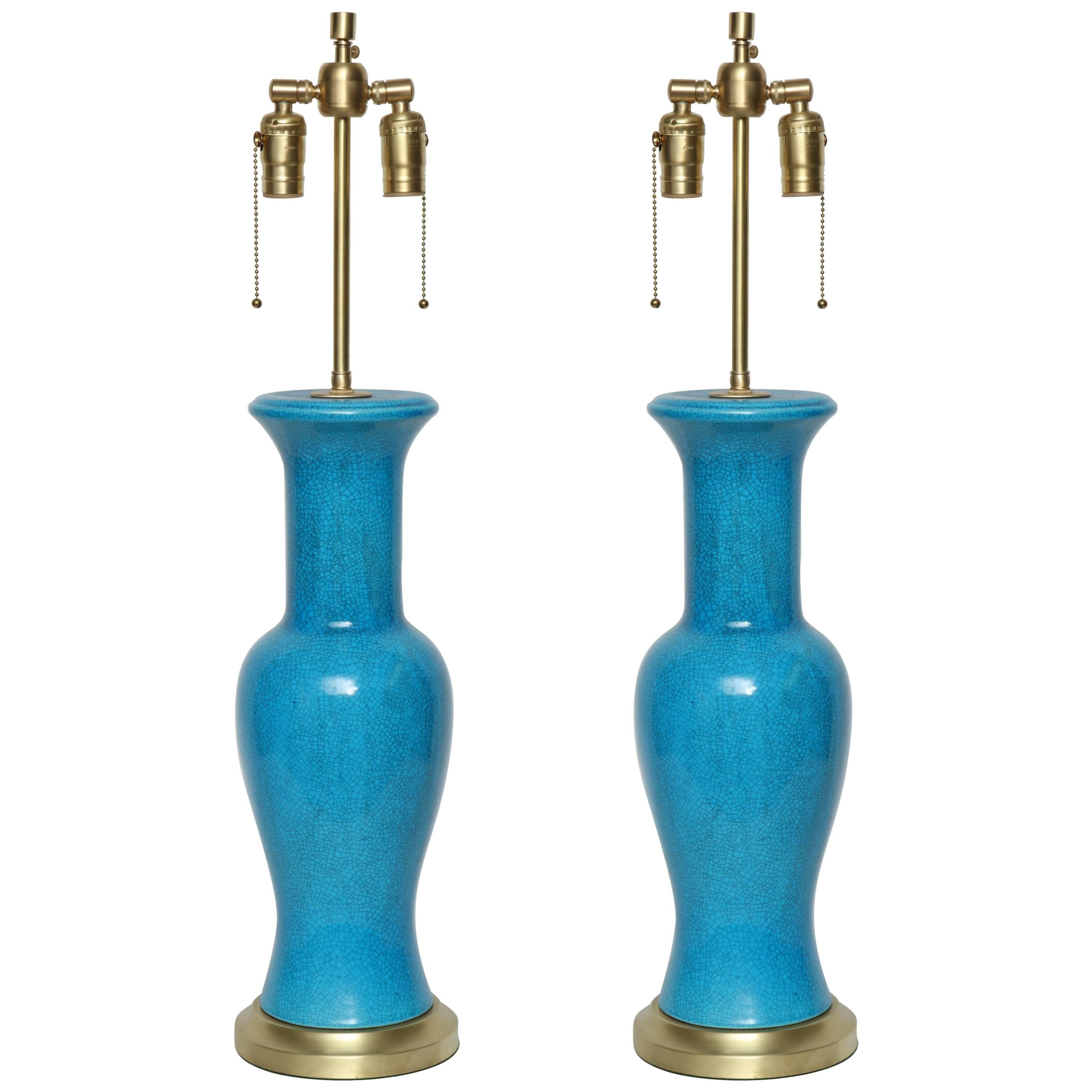 Paul Hanson Cerulean Blue Lamps