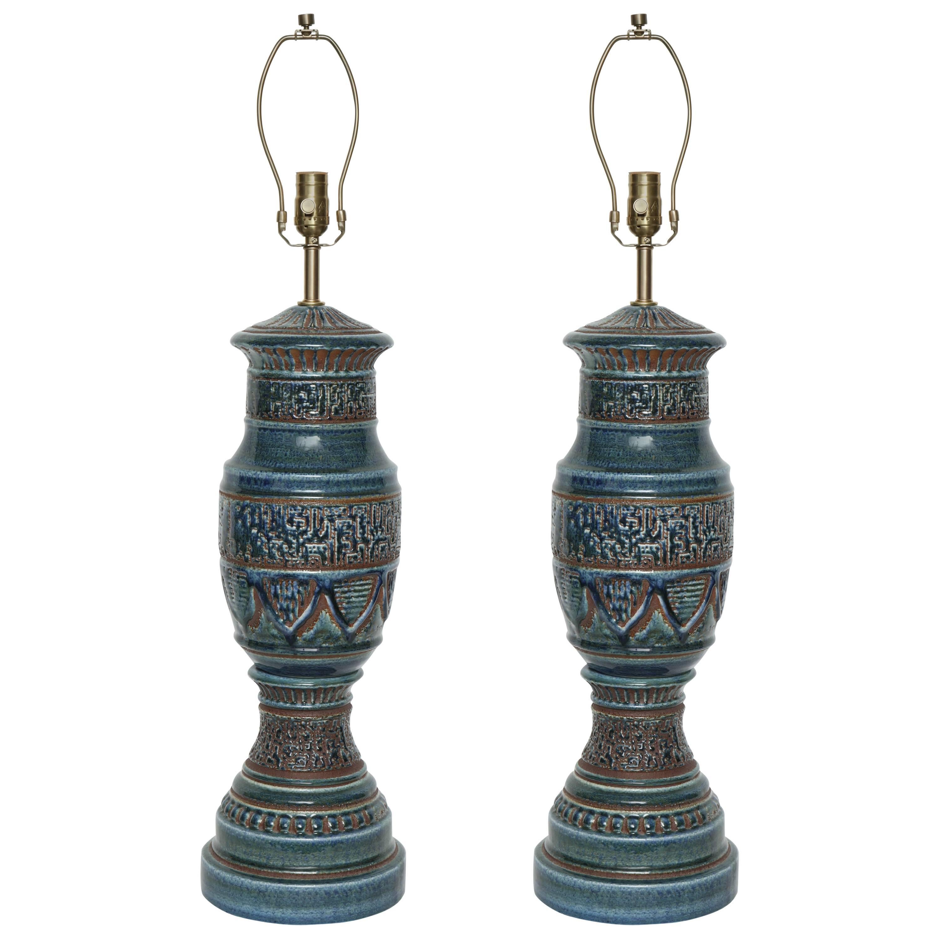 Zaccagnini Blue Ceramic Lamps