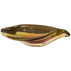 Mid-Century Modern Murano Decorative Glass Bowl