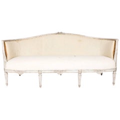 Gustavian White Painted Sofa