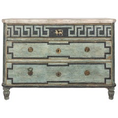 19th Century Painted Gustavian Dresser