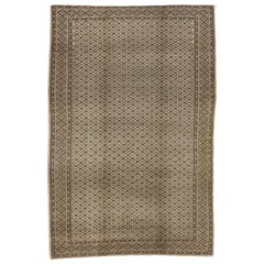 Retro Turkish Sivas Rug with Warm, Neutral Colors and Colonial Style