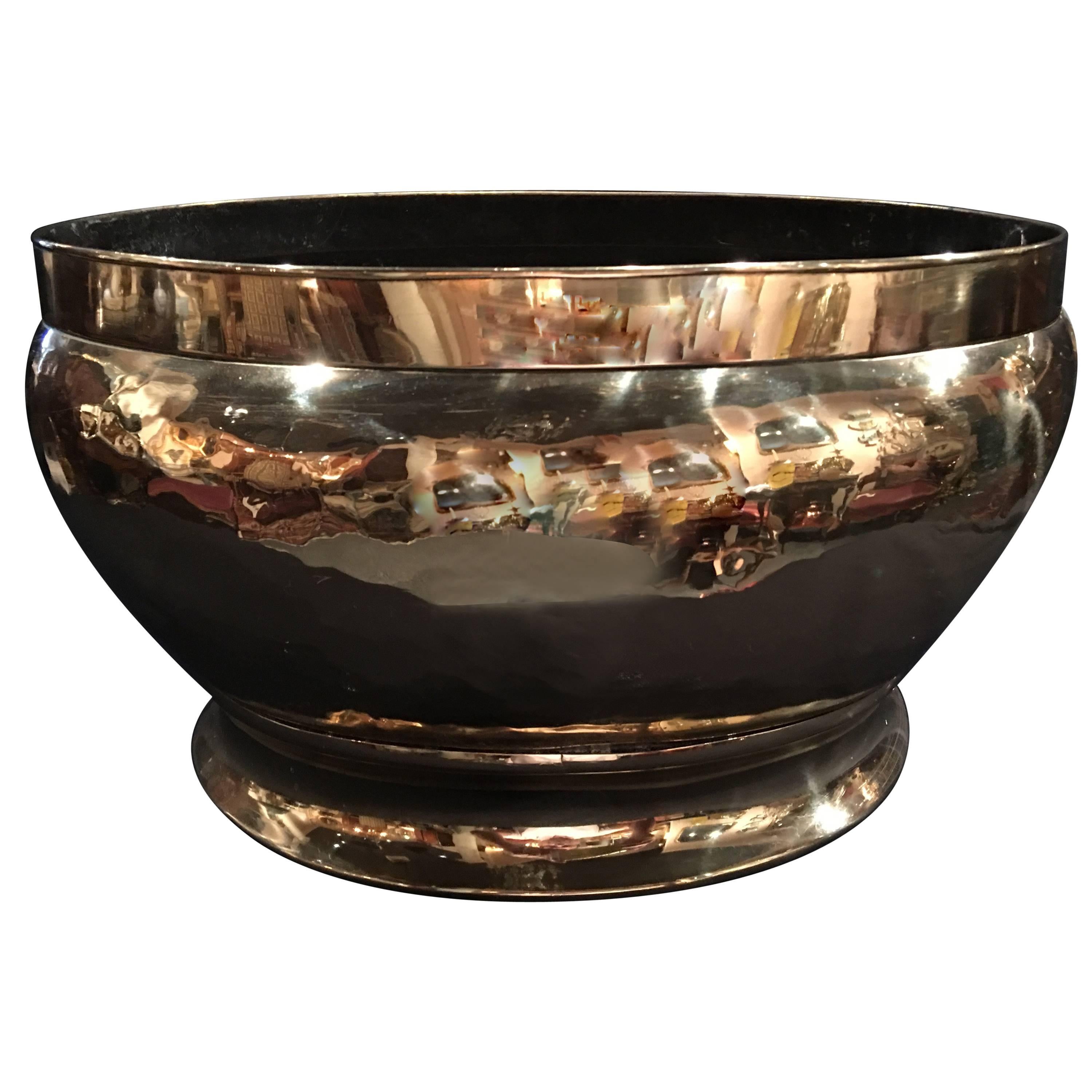 French Polished Brass Jardinière or Planter, 19th Century