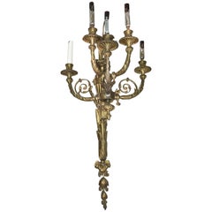 Antique French Bronze Wall Sconce