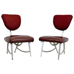 Contemporary Disney Quest Armillary Jordan Mozer Pair of Aluminum Side Chairs