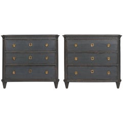 Gustavian Grey Painted Commode