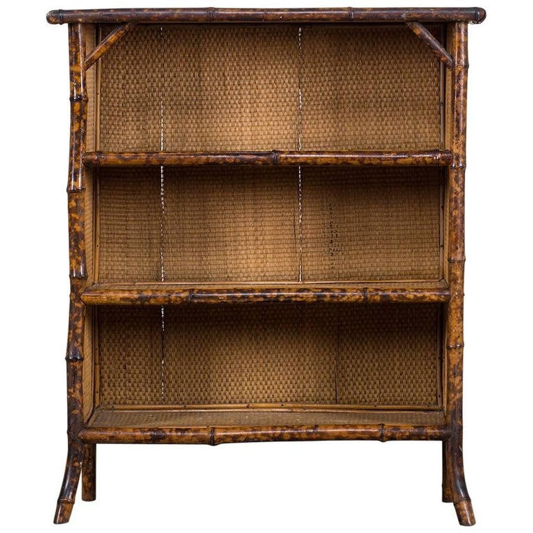 Antique Victorian Wicker Bookcase For Sale at 1stdibs