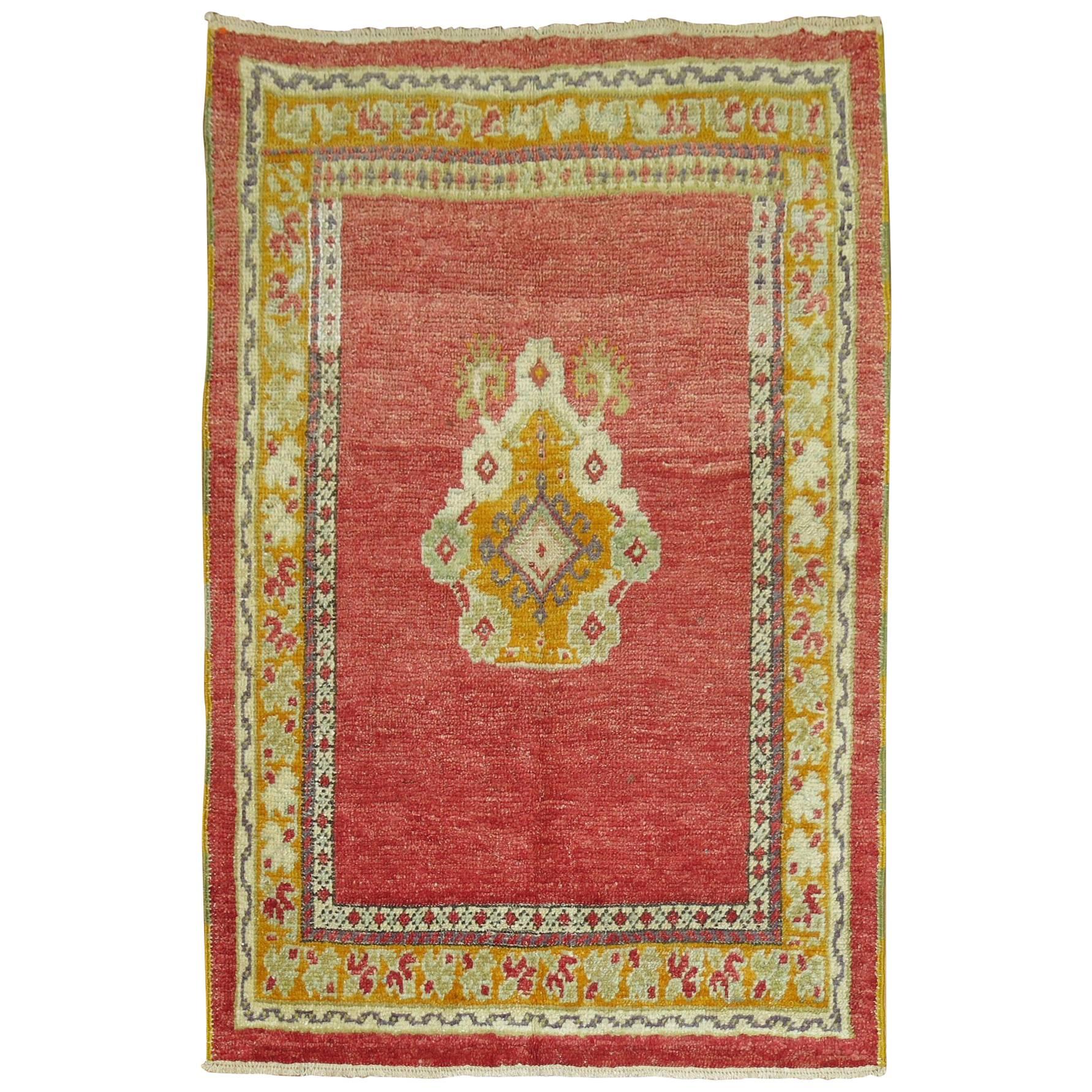 Antique Turkish Oushak Rug For Sale