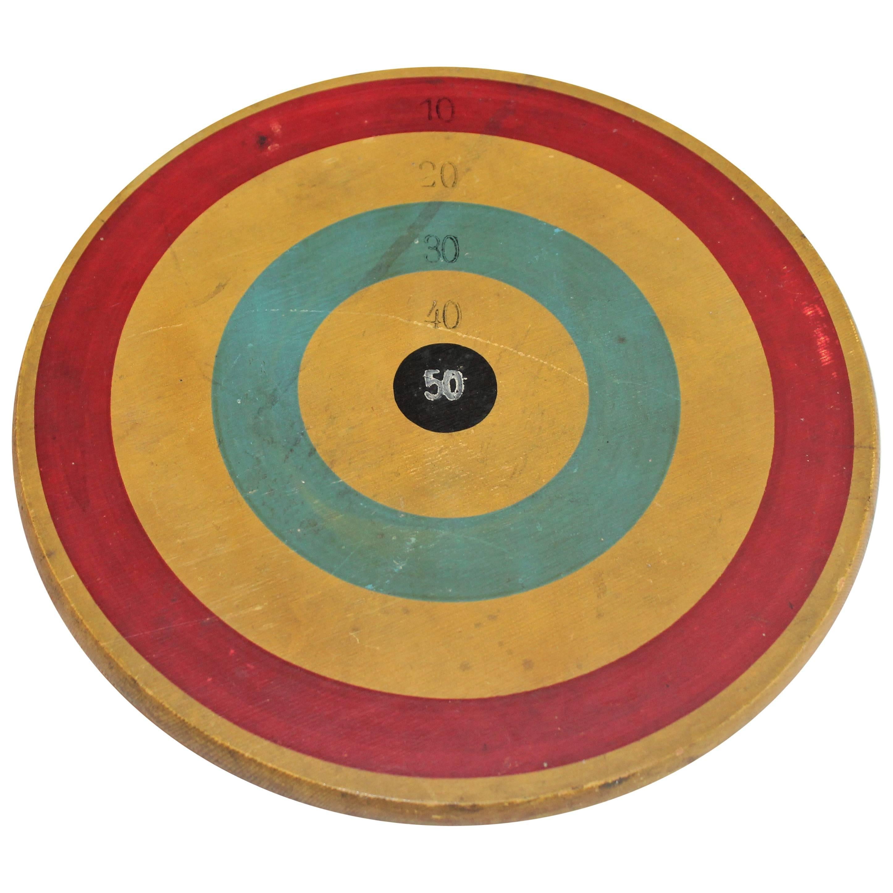 Early 20th Century Original Painted Target Game Board