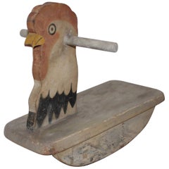 Folky Vintage Chicken Child's Rocking Toy