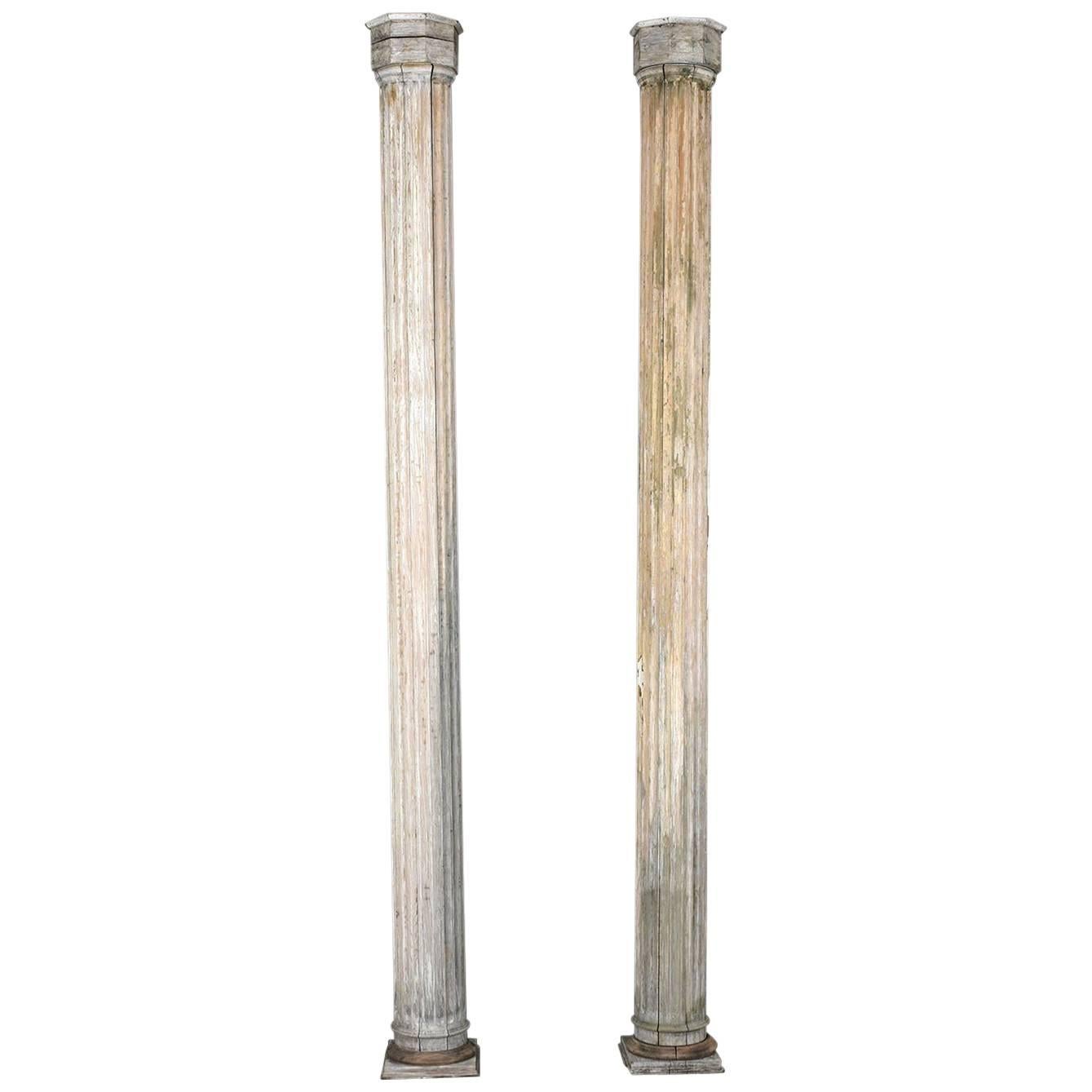 Pair of Antique Neoclassical-Style Columns