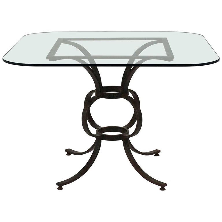 Antique Wrought Iron Patio Table For Sale at 1stdibs