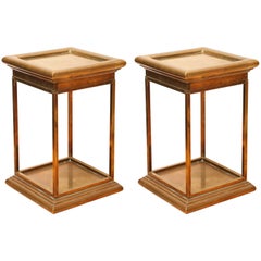 Pair of Vintage Solid Brass Side Tables by Chapman