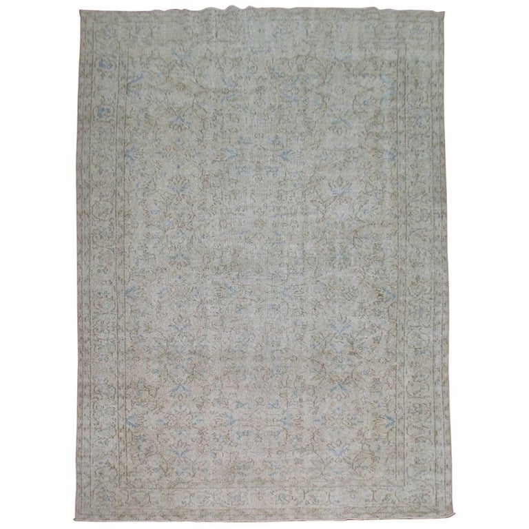 Distressed Vintage Turkish Rug For Sale at 1stDibs | white turkish rug