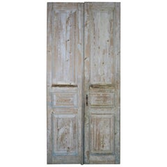 Pair of 19th Century Painted Pine Doors