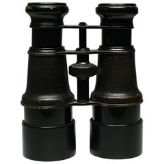 Early 20th Century Leather Wrapped Binoculars, Paris, France, circa 1890s