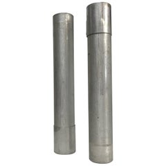 Set of Two 1970s Aluminum Tubes