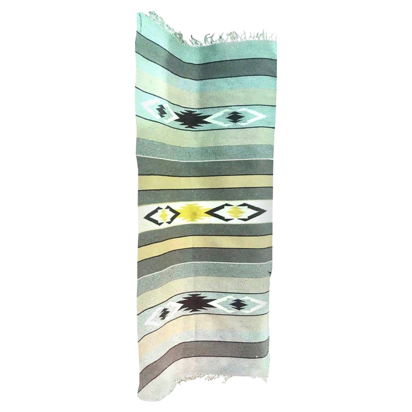 Tappeto o stuoia in lana intrecciata a mano Navajo, nativi americani