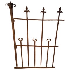 Antique 16th Century Wrought Iron Grotto Gate Hand Forget Early Renaissance Motiven