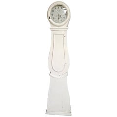Antique Swedish White Mora Clock Country, Early 1800s