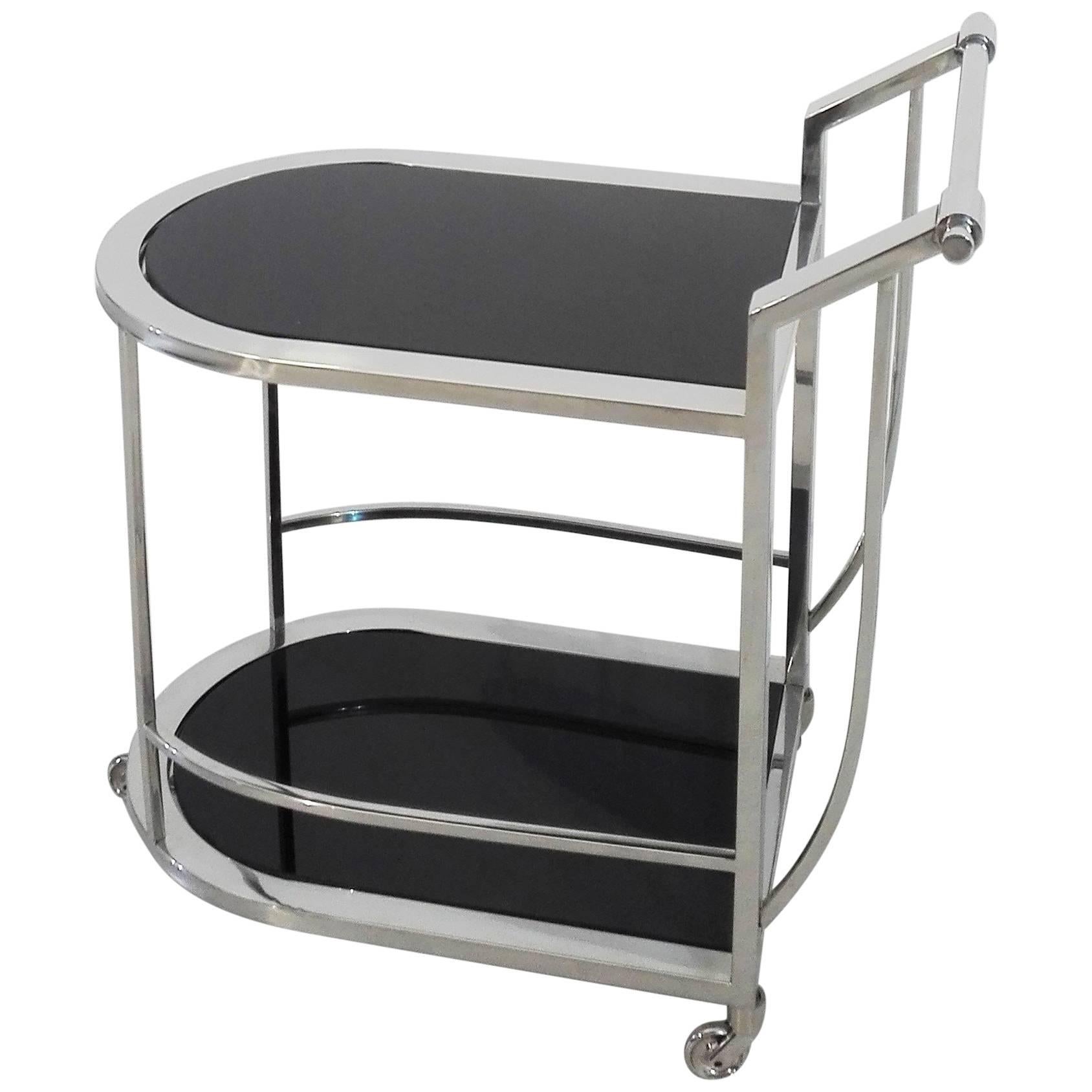 Compact Bar Cart with Bauhaus Design