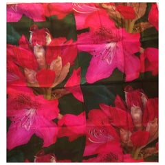 Pink Rhodedendron Silk Scarf or Wall Hanging