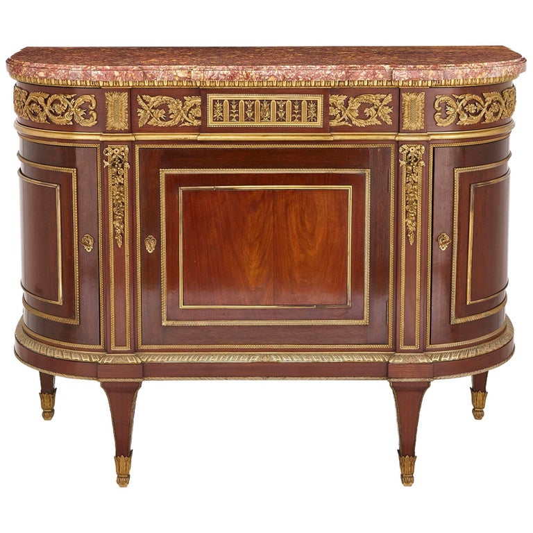 19th Century Gilt Bronze, Mahogany and Marble by Dasson For