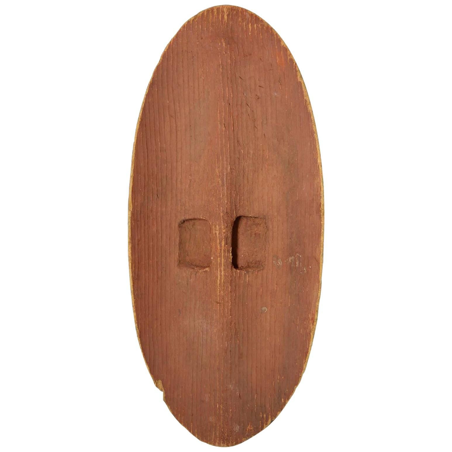 Large Aboriginal Central Desert Bean Wood Shield For Sale