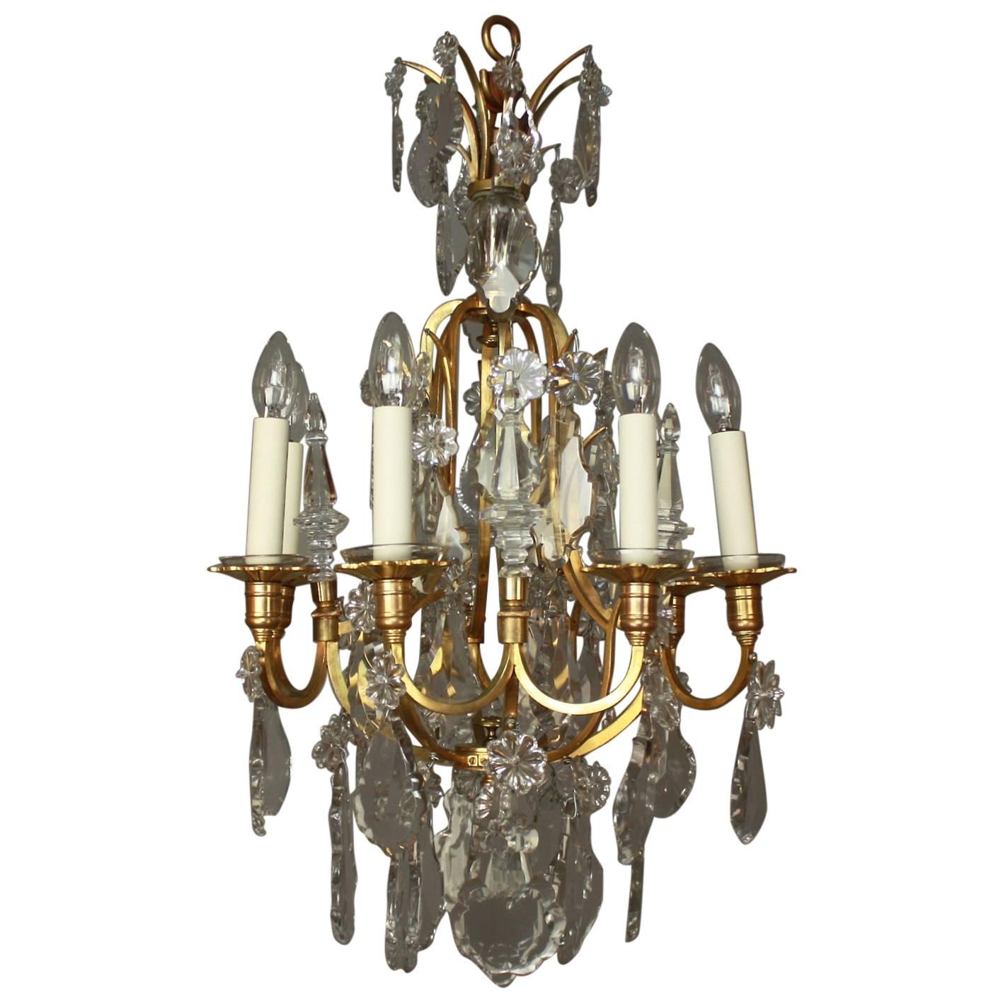 Small Louis XV Style Eight-Light Chandelier, France, circa 1900