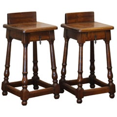 Vintage Pair of Walnut Bedside Tables - PBT3