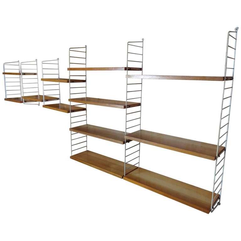 Extra Large Retro Vintage Shelving Unit by Nisse Strinning for String, 1960s at 1stDibs