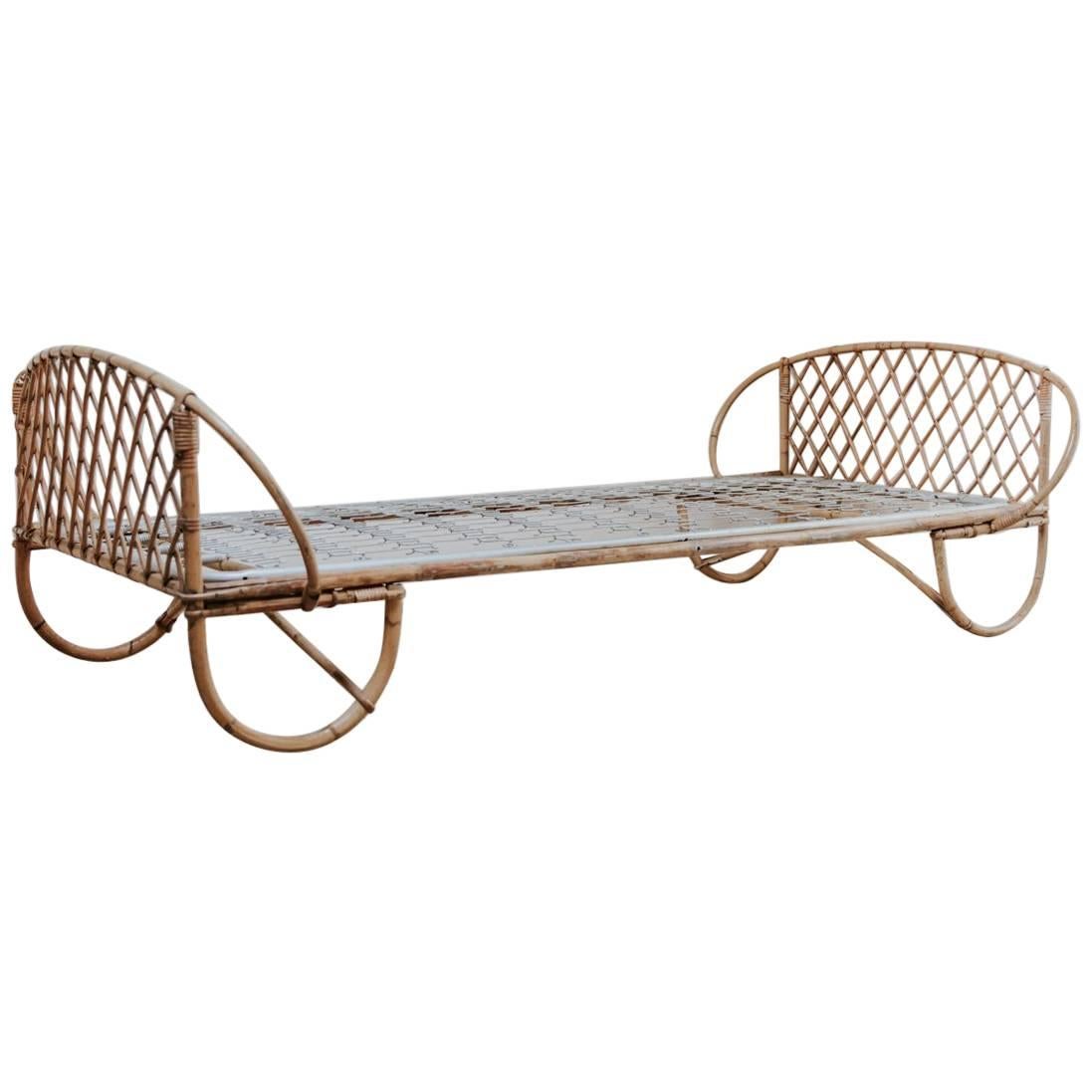 20th Century Rattan/Wicker Bed at 1stDibs wicker beds, rattan bed