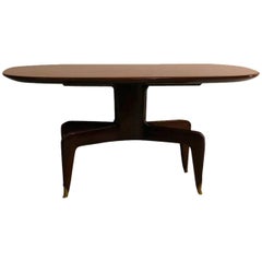 Vintage Mid-Century Wooden Dining Room Table, Italy
