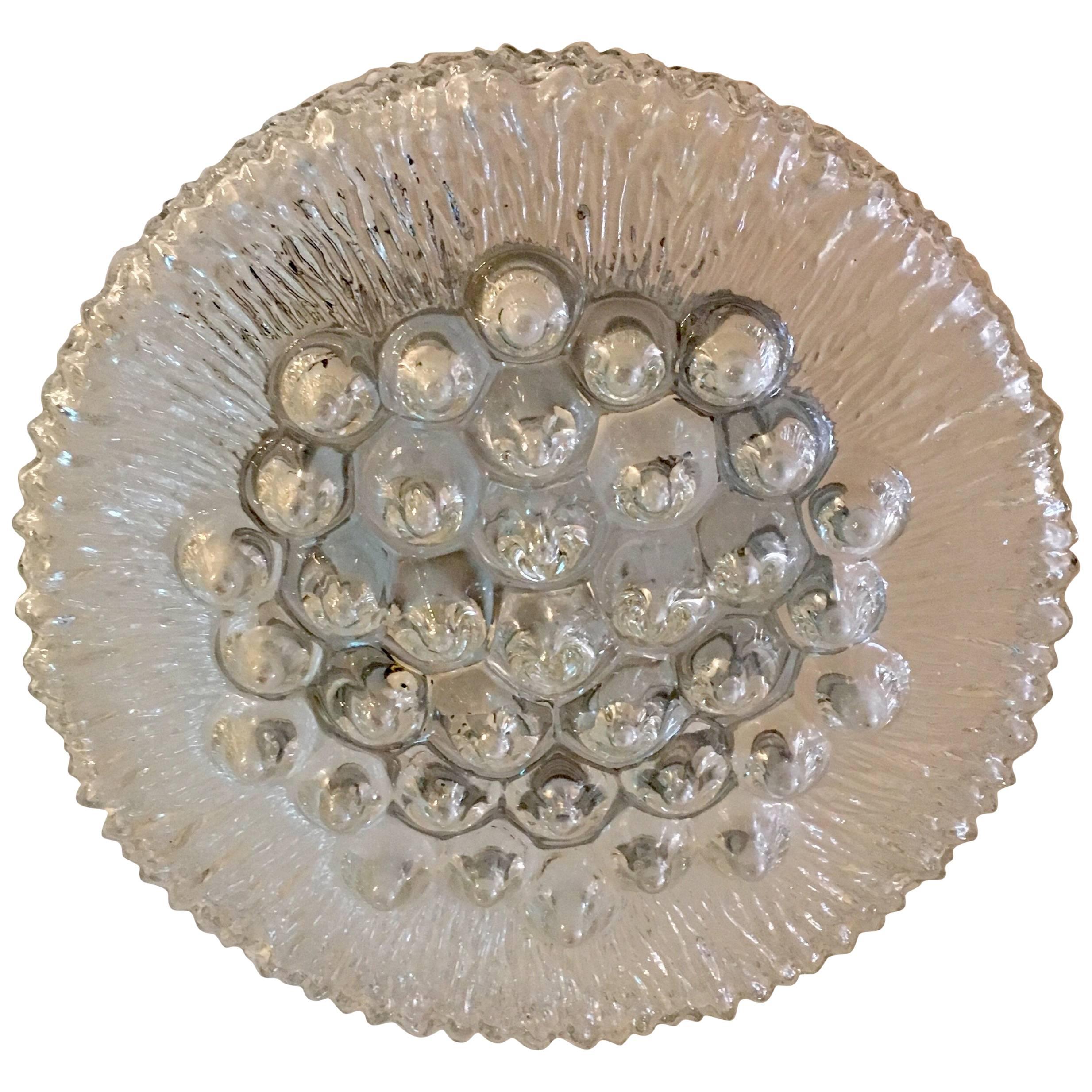 Limburg Sculptural Glass 1960s Flush Light