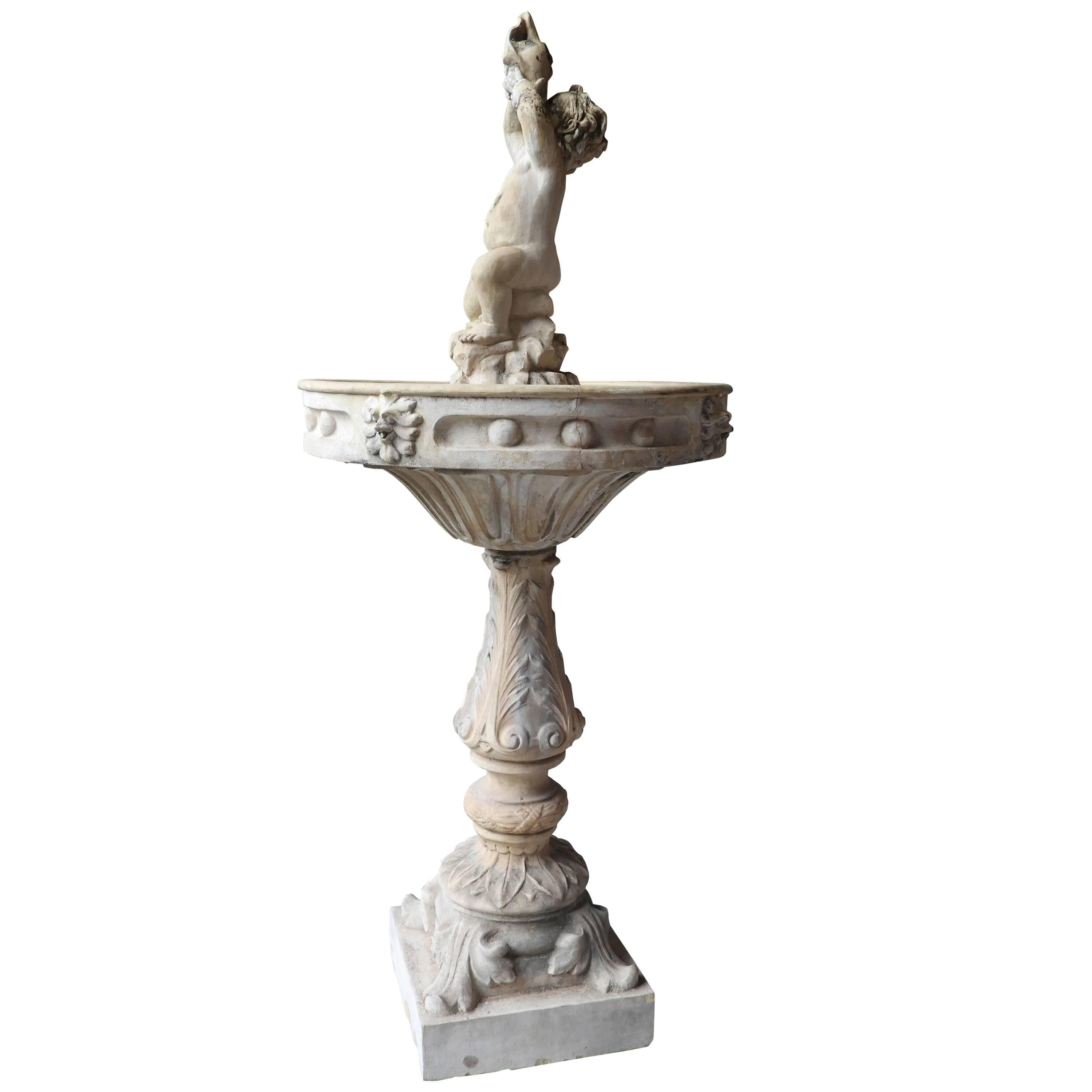 Spanish Terra Cotta Fountain, Early 20th Century For Sale