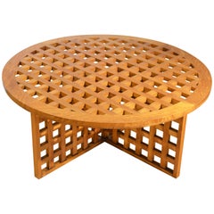 Mid-20th Century Lattice Satinwood Table