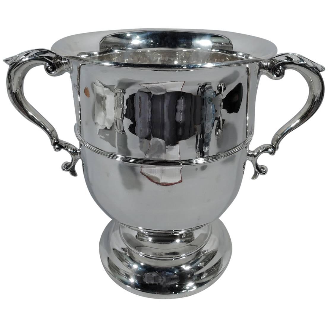 Large Classic English Edwardian Sterling Silver Trophy Cup