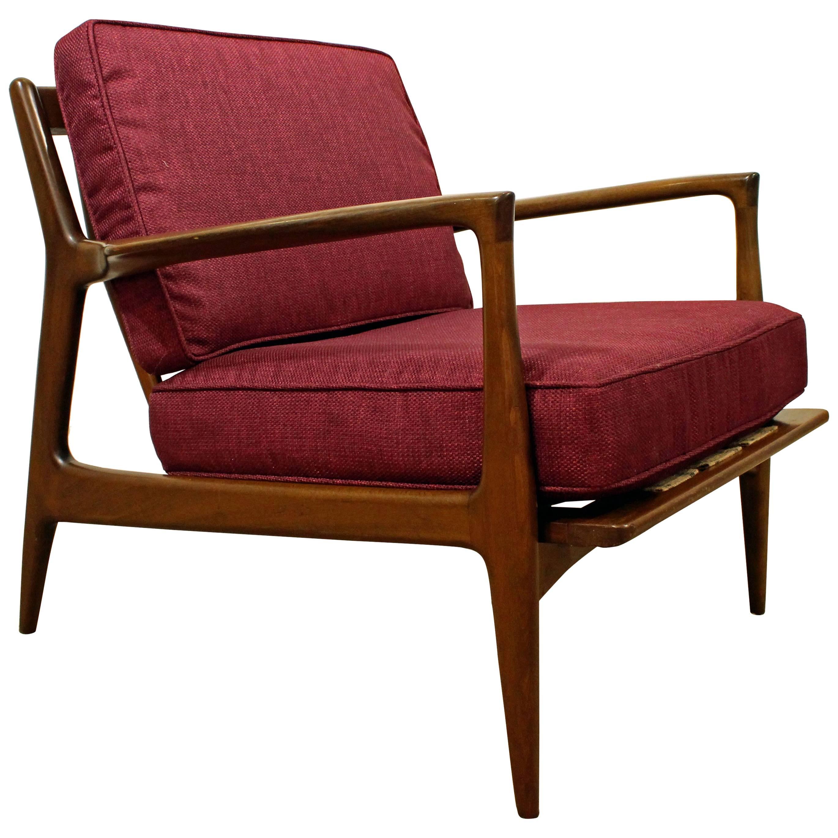 Midcentury Danish Modern IB Kofod-Larsen Walnut Lounge Chair