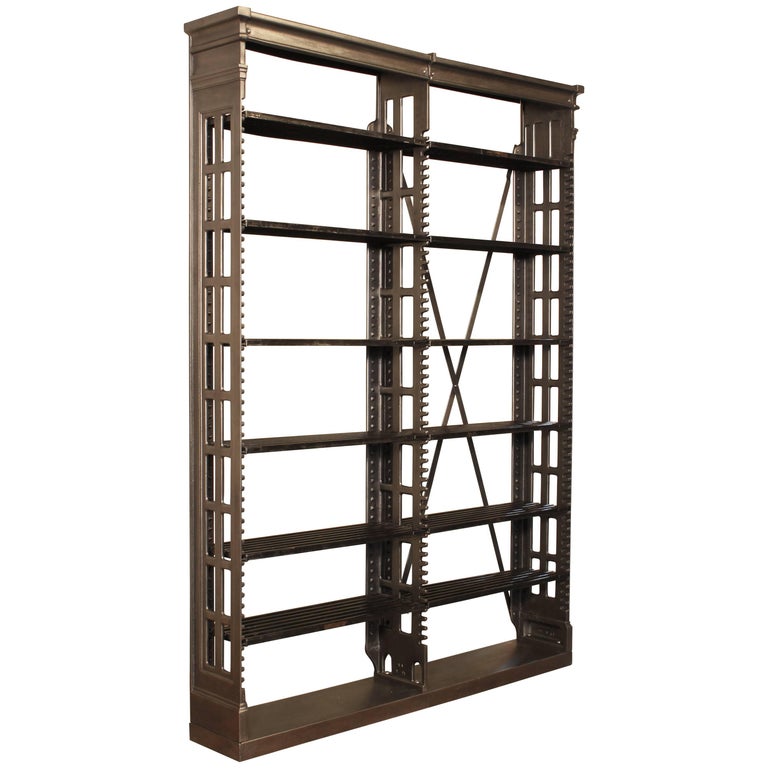 Antique Cast Iron Library Bookshelf Bookstack by Angus Snead MacDonald